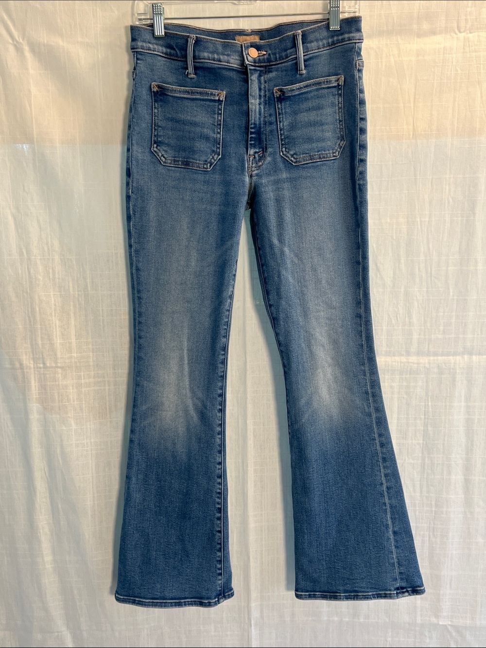 BOGO! MOTHER The Patch Pocket Weekender Blue Flare Jeans
